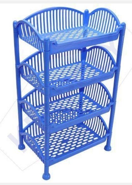 4 tier rack blue