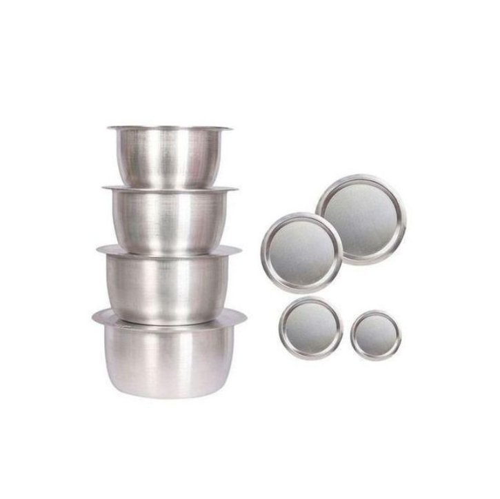 4pcs set of stainless aluminum sufuria with