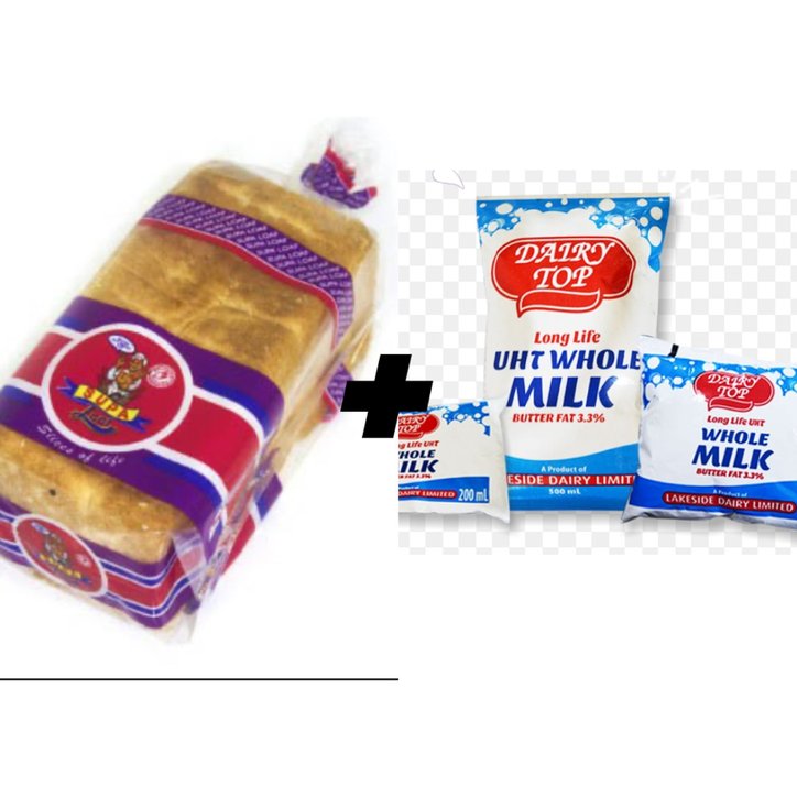 Bread 400g and milk 500ml