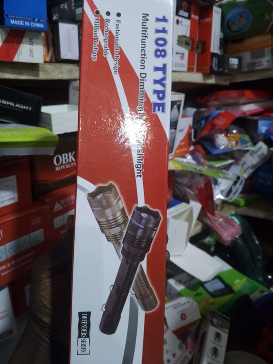 1108 Flashlight With Shock And Flashing Lights.