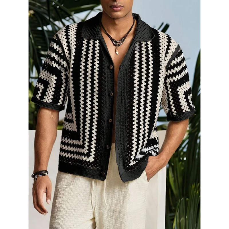 Men Crochet shirts