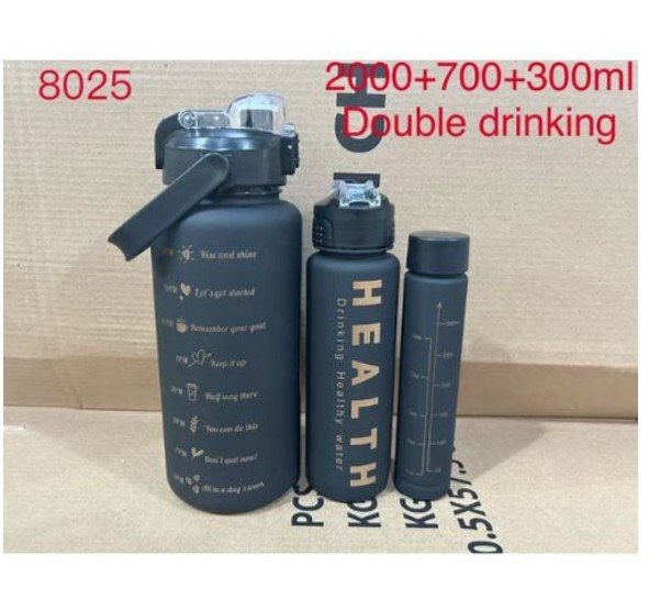 Motivational sport bottle 3 in 1